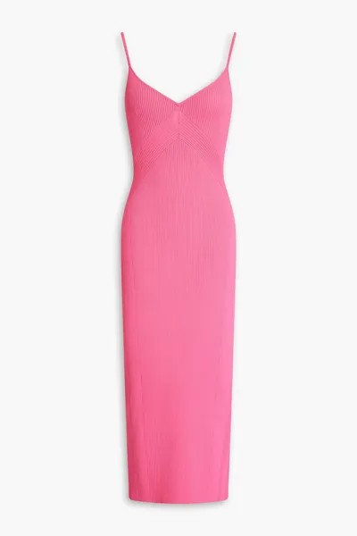 Платье миди в рубчик со шнуровкой Asher RAG & BONE, розовый
