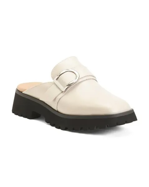 Кожаные мюли Stayso Free Clarks, слоновая кость