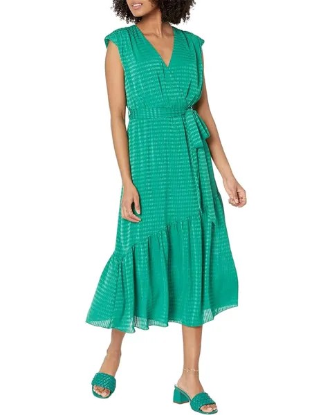 Платье LITTLE MISTRESS Mock Wrap Midi, зеленый