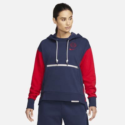 Худи Nike Paris Saint-Germain Standard Issue, цвет Midnight Navy/University Red/University Red