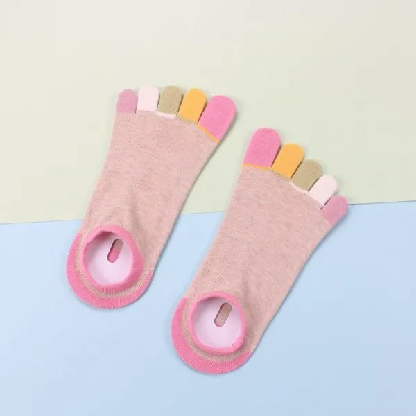 Контрастные носки с пятью пальцами