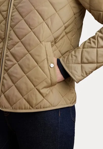 Демисезонная куртка CREST-PATCH QUILTED MOCKNECK JACKET Ralph Lauren, цвет Birch Tan