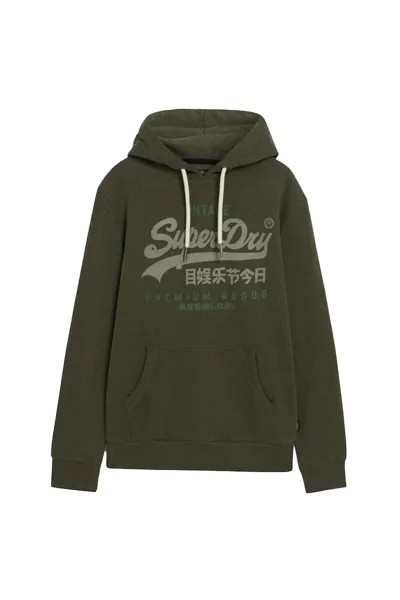 Толстовка с логотипом Logo Heritage Vintage Superdry, зеленый
