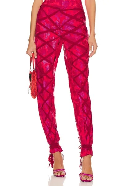 Брюки Kim Shui Lace Up, розовый