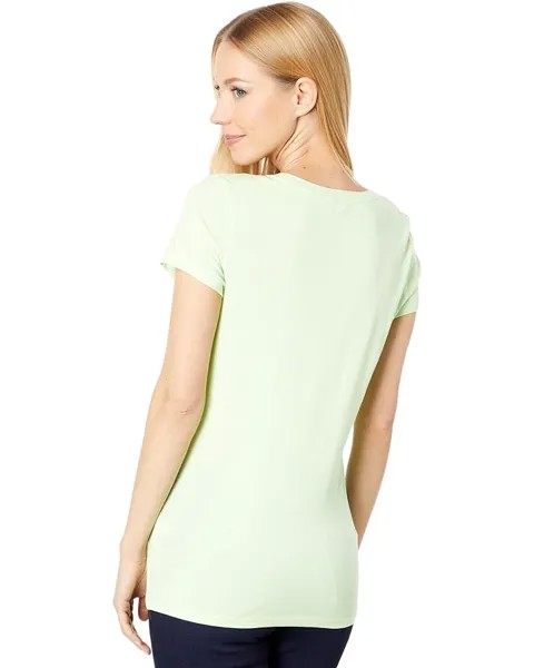 Футболка U.S. POLO ASSN. Iconic V-Neck Tee, цвет Paradise Mint