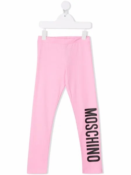 Moschino Kids легинсы с логотипом