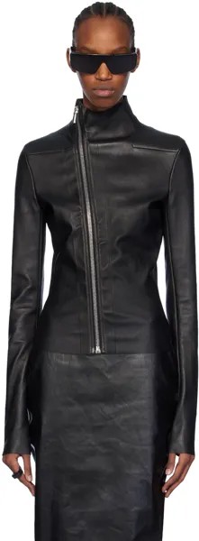 Черная кожаная куртка Gary Rick Owens, цвет Black
