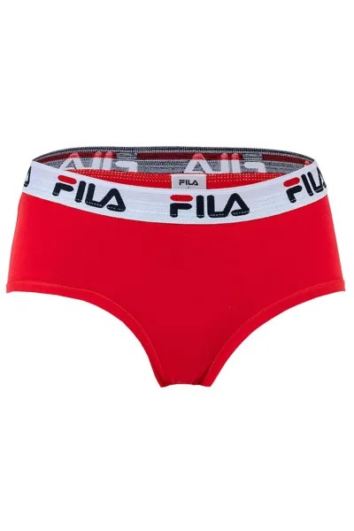 Хипстерское бикини с логотипами на талии Fila, красный