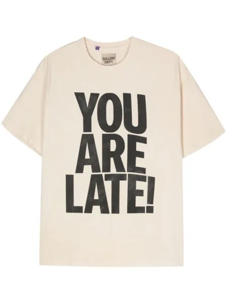 GALLERY DEPT. футболка You Are Late, нейтральный цвет