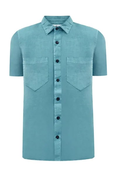 Легкая рубашка с короткими рукавами из льняной ткани Fissato