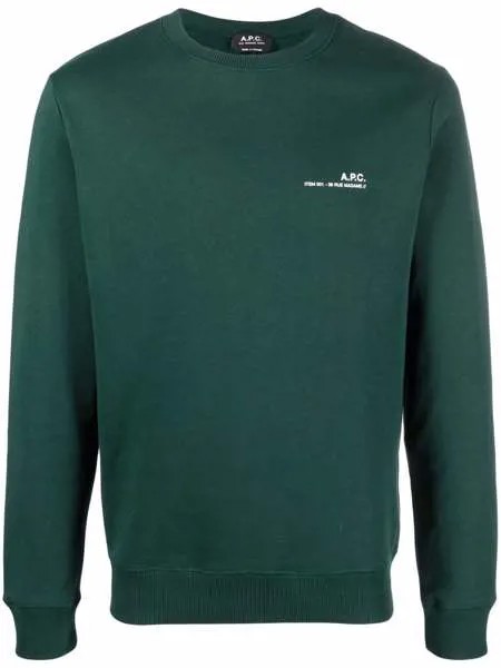 A.P.C. толстовка с логотипом и круглым вырезом
