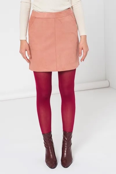 Короткая юбка из эко-замши Vero Moda, розовый