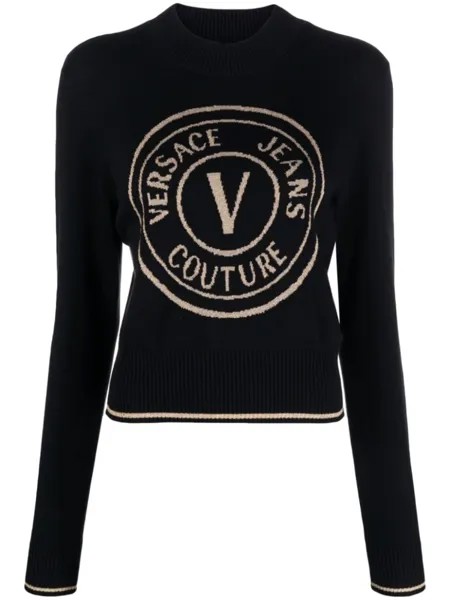 Versace Jeans Couture джемпер с логотипом, черный