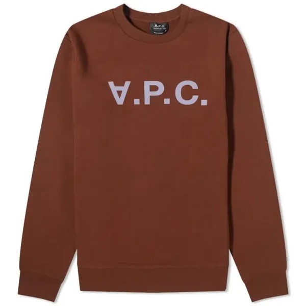Свитшот A.P.C. VPC Logo, коричневый