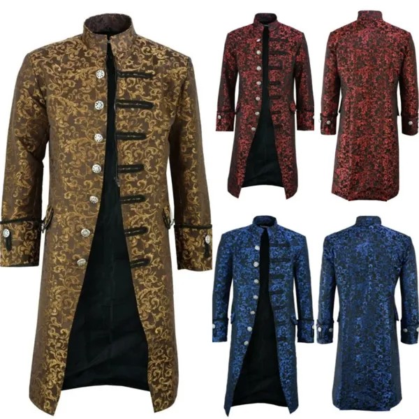 Европейский средневековый рыцарь Косплей лорд куртки мужские благородные пальто принца дворец для вечерние диджея певица ночного клуба ст...