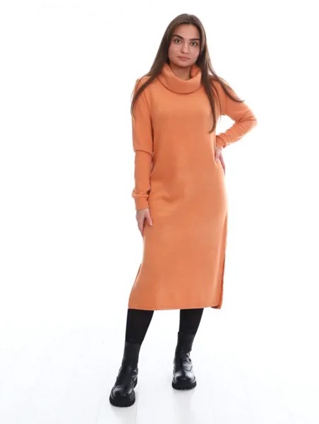 Платье трикотажное Сальда (оранжевое)