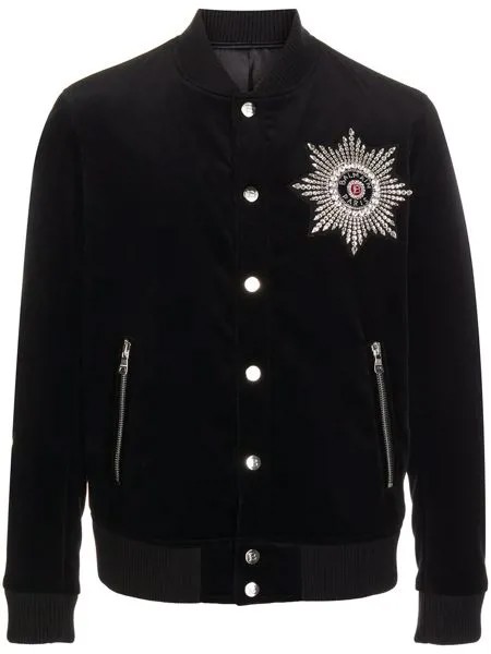 Balmain бомбер с кристаллами