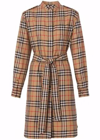 Burberry платье-рубашка в клетку Vintage Check