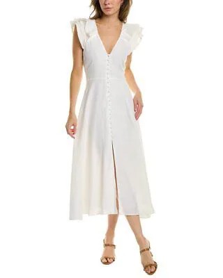 Льняное платье миди Bec + Bridge La Fontelina женское белое 6