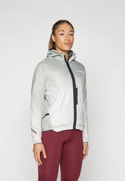 Жёсткая куртка XPERIOR LIGHT WINDWEAVE JACKET Adidas Terrex, цвет silver green