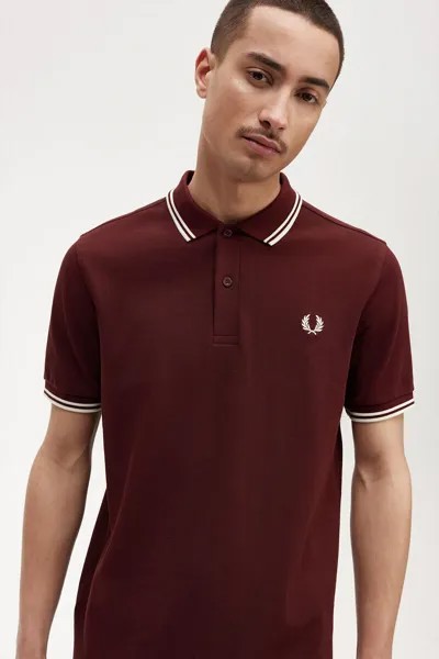 Рубашка-поло с короткими рукавами Fred Perry, темно-красный