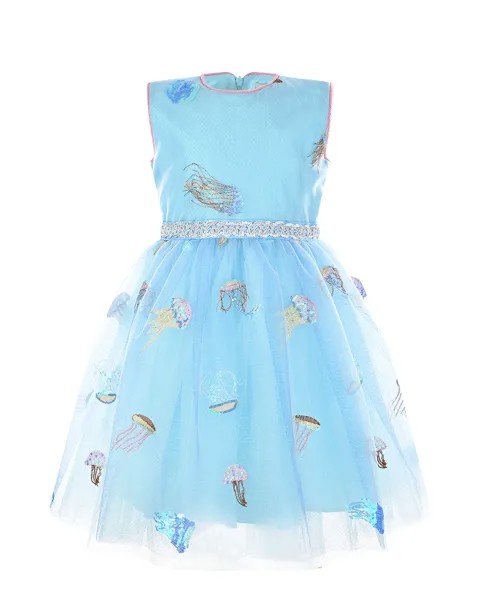 Голубое платье с вышивкой Eirene детское