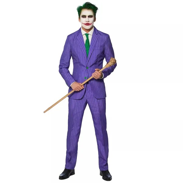 Мужской костюм Бэтмена Джокера с галстуком Suitmeister, фиолетовый