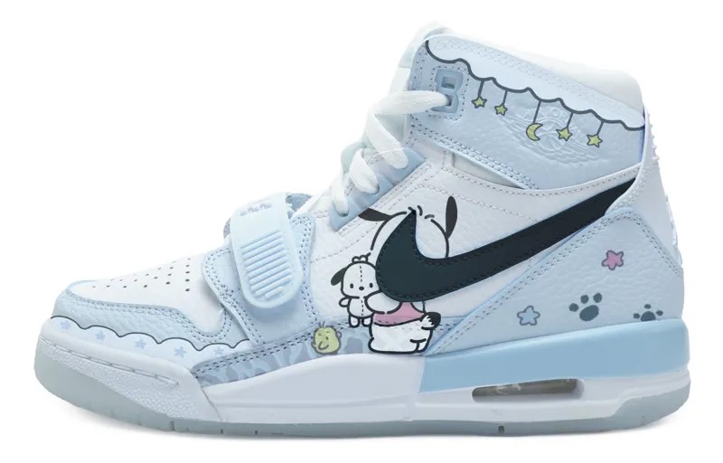 Кроссовки Jordan Legacy 312 Vintage Basketball Shoes Women's High-top Brown, голубой