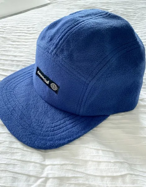 Синяя флисовая пятипанельная кепка ASOS Daysocial-Голубой