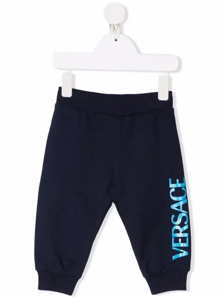 Versace Kids спортивные брюки с логотипом