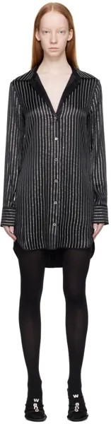 Мини-платье Black Crystal Hotfix Alexander Wang