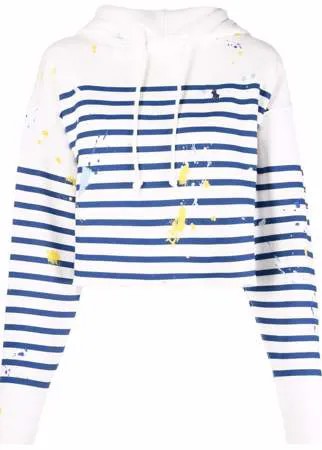 Polo Ralph Lauren полосатое худи с эффектом разбрызганной краски