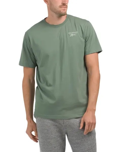 Футболка с вышитым логотипом Reebok, цвет Duck Green