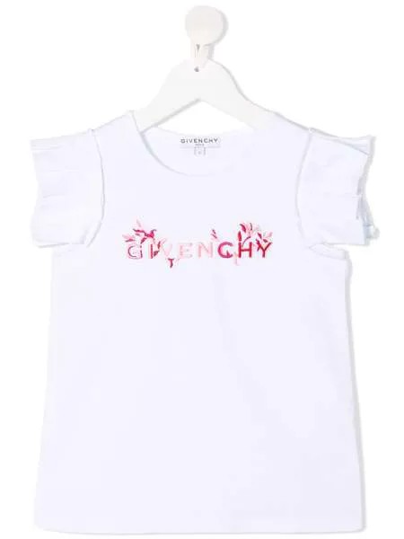 Givenchy Kids футболка с вышитым логотипом