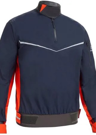 Куртка-анорак мужская Dinghy 500 для яхтинга/каякинга, размер: M, цвет: Асфальтово-Синий/Маковый TRIBORD Х Декатлон