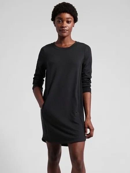 ATHLETA Balance Платье ST Маленький Высокий ST | Черное платье-толстовка #599867 НОВИНКА