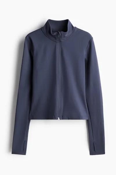 Спортивная куртка из софтмова на молнии. H&M, синий