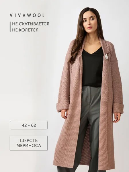 Пальто женское Vivawool 309779 розовое 42 RU