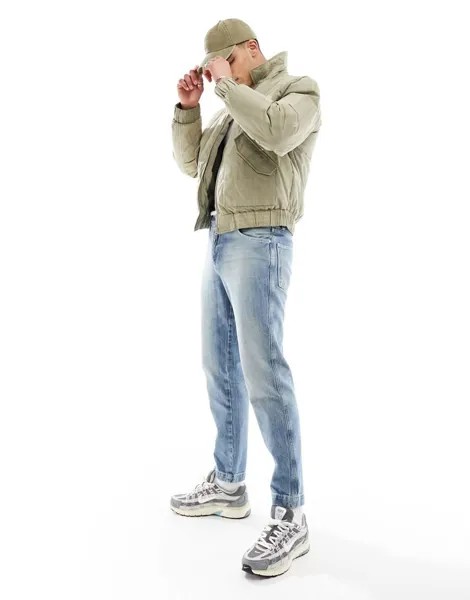 Светло-голубые классические жесткие джинсы ASOS DESIGN