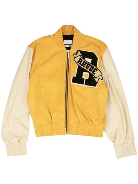 RHUDE бомбер с логотипом, желтый