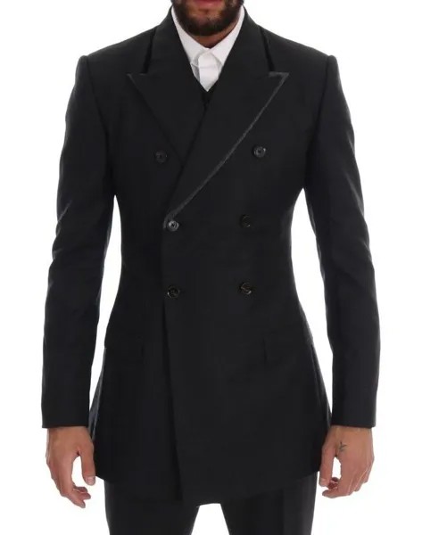 Костюм DOLCE - GABBANA Серый шерстяной двубортный костюм из 3 предметов EU44/US34/XS Рекомендуемая розничная цена 3200 долларов США