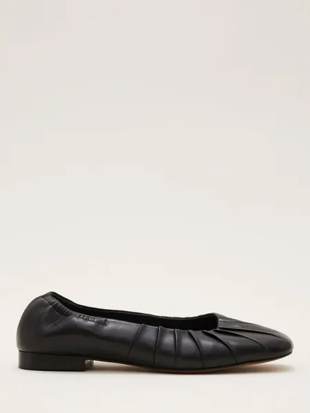 Кожаные эластичные туфли Phase Eight, черный
