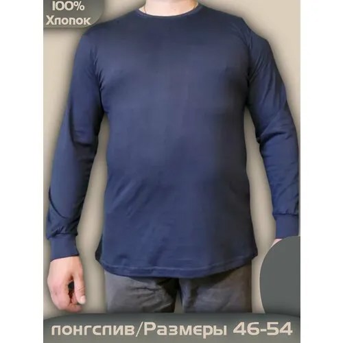 Лонгслив размер 48, , синий