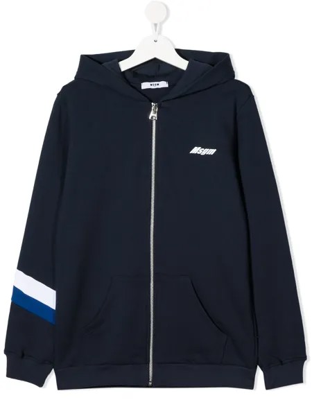 Msgm Kids худи на молнии с логотипом