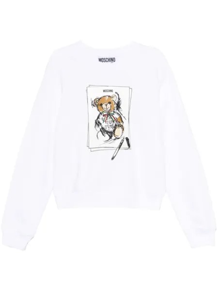 Moschino толстовка с принтом «Медвежонок Тедди», белый