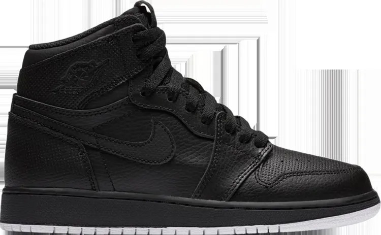 Кроссовки Air Jordan 1 Retro High OG GS Black Perforated, черный