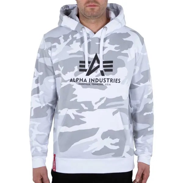 Худи Alpha Industries Basic Camo, белый