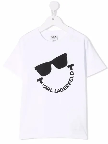 Karl Lagerfeld Kids футболка из органического хлопка с логотипом