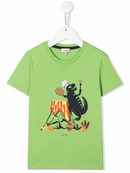 Paul Smith Junior футболка Dino BBQ из органического хлопка