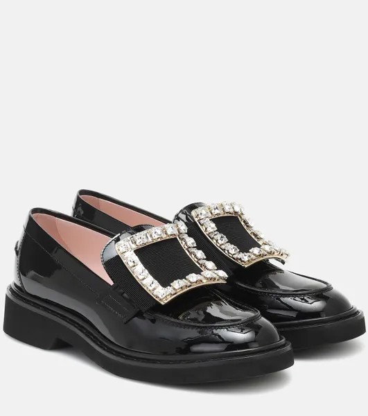 Лоферы Viv' Rangers из лакированной кожи Roger Vivier, черный